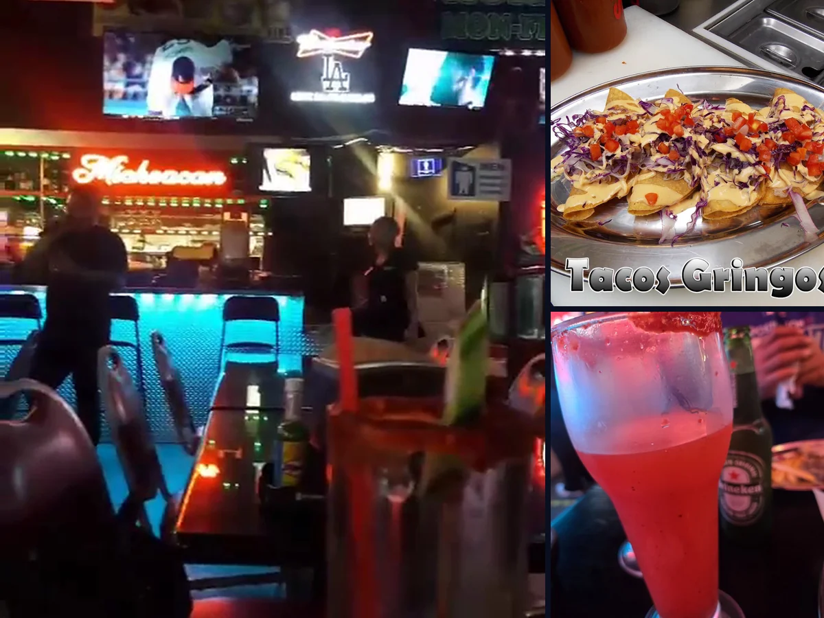 Shared plates of ceviche and tacos on display.